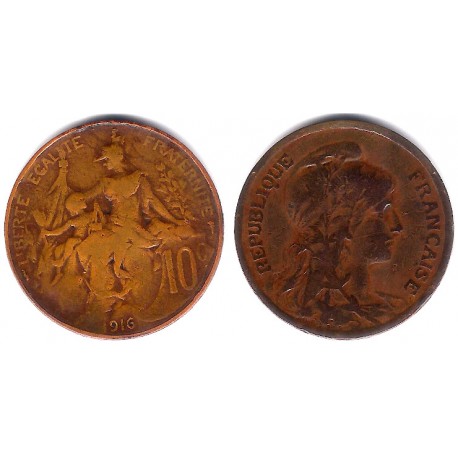 (842) Francia. 1916. 10 Centimes (BC)