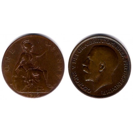 (810) Gran Bretaña. 1912. 1 Penny (BC+)