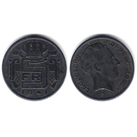 (129.1) Bélgica. 1941. 5 Francs (MBC+)