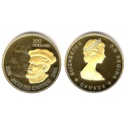 Canadá. 1984. 100 Dollars (Proof) (Oro) 16,965 gr. de .916