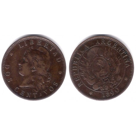 (33) Argentina. 1890. 2 Centavos (EBC)