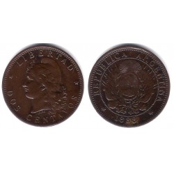 (33) Argentina. 1888. 2 Centavos (EBC)