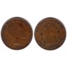 Alfonso XII. 1878. 10 Céntimos (BC+) Ceca de Barcelona OM. Falsa de Época