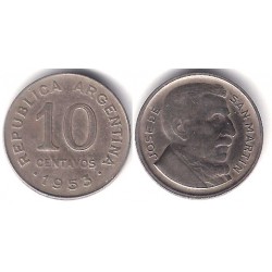 (47a) Argentina. 1953. 10 Centavos (MBC)