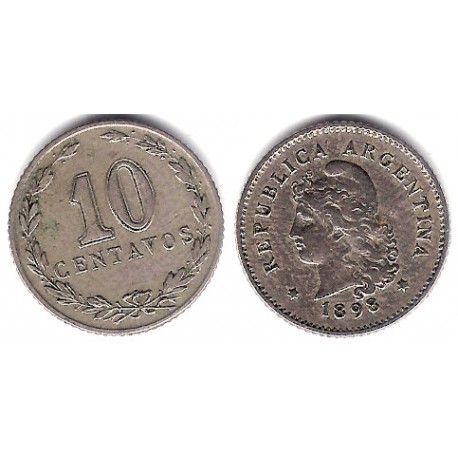 (35) Argentina. 1898. 10 Centavos (MBC)