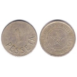 Cooperativa La Activitat Obrera. L'Esquirol. 1 Peseta (MBC)