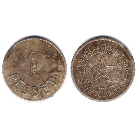 Cooperativa La Activitat Obrera. L'Esquirol. 1 Peseta (MBC)