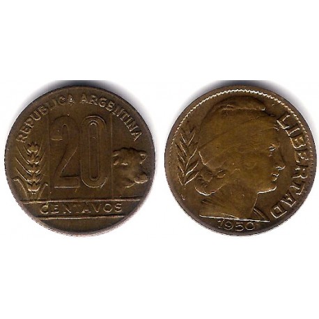 (42) Argentina. 1950. 20 Centavos (MBC)