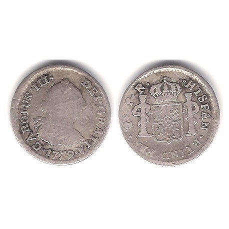 Carlos III. 1779. ½ Real (BC) (Plata) Ceca de Potosí PR