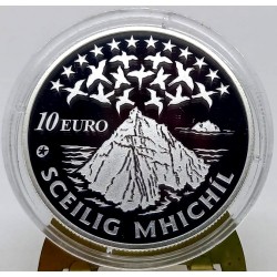 Irlanda. 2008. 10 Euro (Proof) (Plata) Irish Cultural Heritage. Skellig Michael