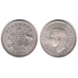 (45) Australia. 1951. 6 Pence (MBC+) (Plata)