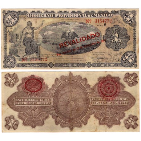 (S701b) Gobierno Provisional de Mexico. 1914. 1 Peso (EBC)