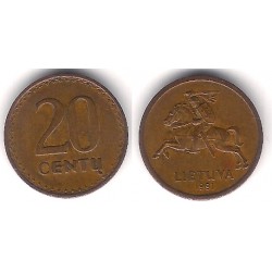 (89) Lituania. 1991. 20 Centu (MBC)