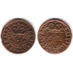 Felipe V. 1709. Seiseno (BC+) Ceca de Valencia