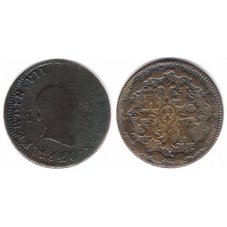 Fernando VII. 1820. 8 Maravedi (RC) Ceca de Jubia