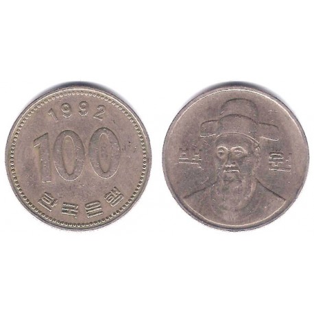 (35.2) Corea del Sur. 1992. 100 Won (MBC-)