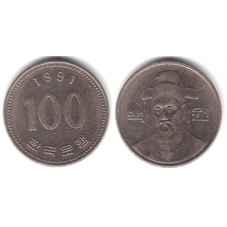 (35.2) Corea del Sur. 1991. 100 Won (MBC-)