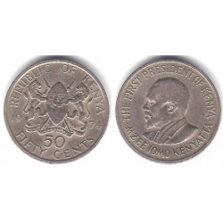 (13) Kenia. 1974. 50 Cents (BC+)