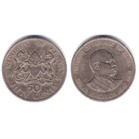 (19) Kenia. 1980. 50 Cents (BC)