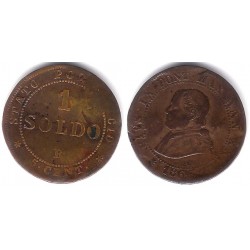 (1372.1) Ciudad del Vaticano. 1866. 1 Soldo (BC+/BC)