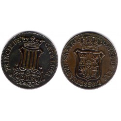 Isabel II. 1839. 6 Cuartos (EBC+) Ceca de Cataluña