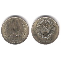 (Y130) Unión Soviética. 1980. 10 Kopeks (MBC+)