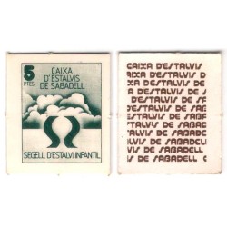 Caixa d'Estalvis de Sabadell. 5 Pesetas (EBC+)