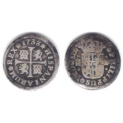 Felipe V. 1738. ½ Real (BC) (Plata) Ceca de Madrid JF