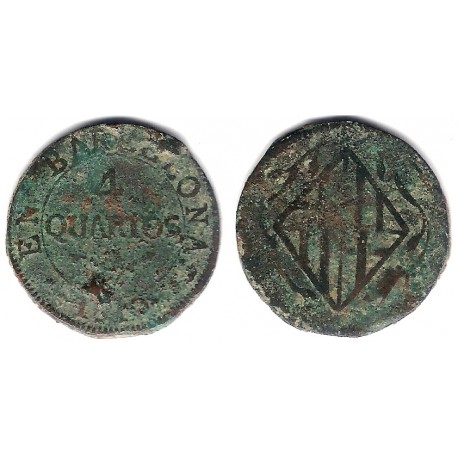 José Napoléon. 1810. 4 Cuartos (BC/BC-) Ceca de Barcelona