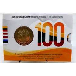 Lituania. 2018. 2 Euro (SC) Estados Bálticos