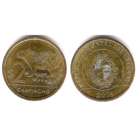 (136) Uruguay. 2014. 2 Pesos (SC)