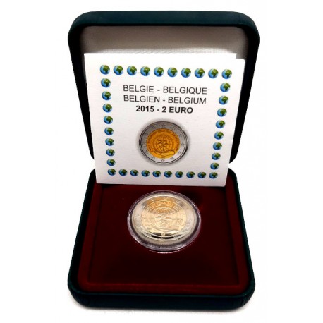 Bélgica. 2015. 2 Euro (Proof) Año Europeo del Desarrollo