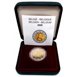 Bélgica. 2009. 2 Euro (Proof) Louis Braille