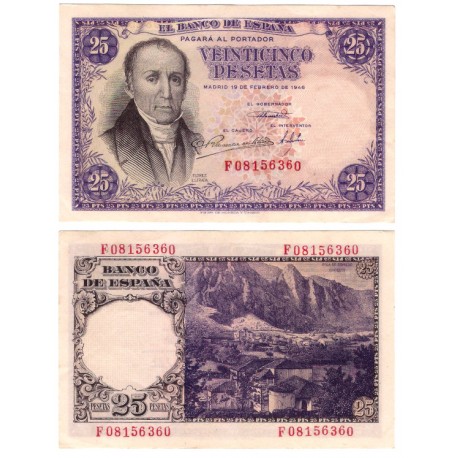 Estado Español. 1946. 25 Pesetas (SC-) Serie F