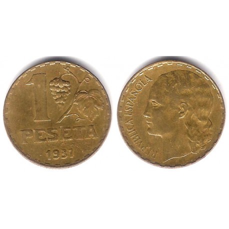 España (II República). 1937. 1 Peseta (MBC-)