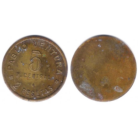 Pablo Ventura. Mercado Central Borne. 2 Pesetas (BC+)