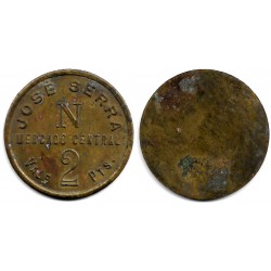 José Serra. Mercado Central. 2 Pesetas (BC)