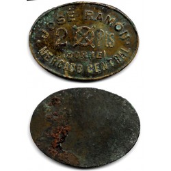 José Ramón. Mercado Central Borne. 2 Pesetas (BC)