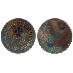 Enrique Balaguer. Mercado Centra Borne. 2 Pesetas (BC)