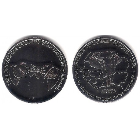 Costa de Marfil. 2003. 1500 Francs (SC)