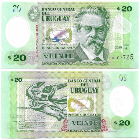 (W101) Uruguay. 2020. 20 Pesos (EBC)