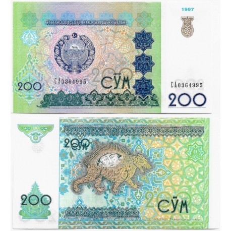 (80) Uzbekistán. 1997. 200 Sum (SC)