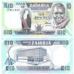 (26e) Zambia. 1980-88. 10 Kwacha (SC)