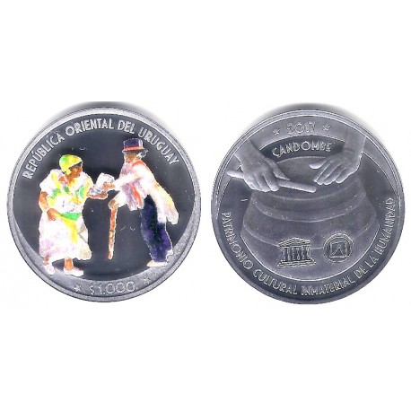 Uruguay. 2017. 1000 Pesos (Proof) (Plata)