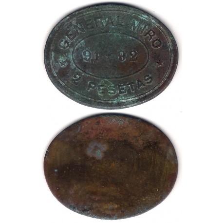 General Miró. 2 Pesetas (BC)