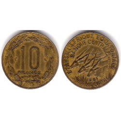 (2) Estados Africa Ecuatorial. 1961. 10 Francs (MBC)
