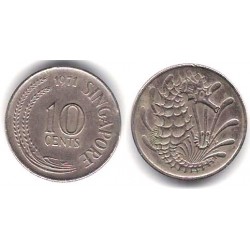 (3) Singapur. 1971. 10 Cents (MBC)
