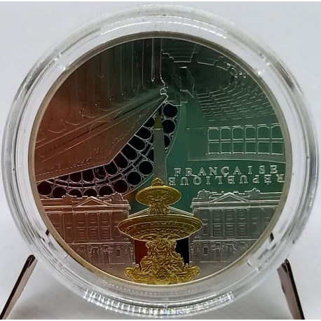 Francia. 2017. 10 Euro (Proof) (Plata) Assemblée Nationale. Place de la Concorde