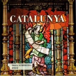 Catalunya. 2022. Cartera + 2 Euro (Pack Conjunto) Pruebas de Euro