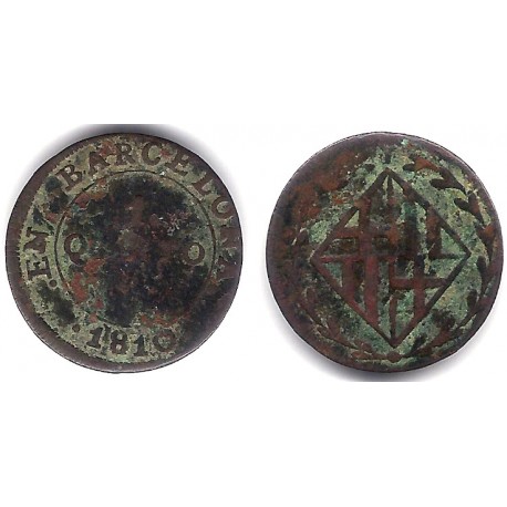 José Napoleón. 1810. 1 Cuarto (BC/BC-) Ceca de Barcelona
